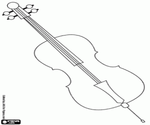 A cello for rock music coloring page