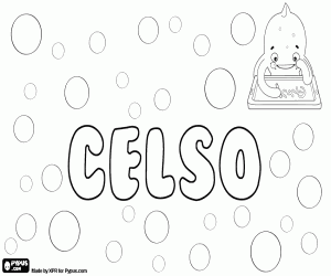Celso, name of Latin origin coloring page