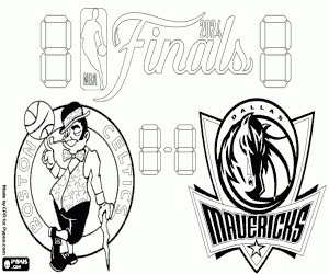 Celtics - Mavericks, NBA Finals 2024 coloring page