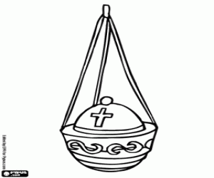 A censer suspended coloring page