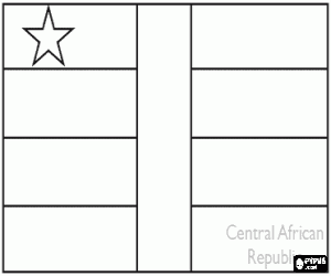 Central African Republic flag coloring page