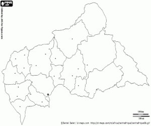 Central African Republic map coloring page