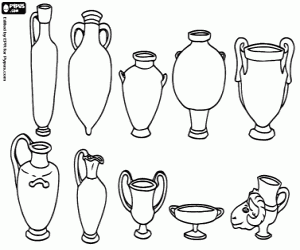 The ceramics of ancient Rome coloring page
