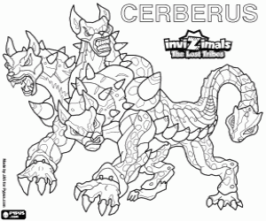 Cerberus, Invizimals The Lost Tribes coloring page