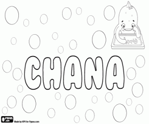 Chana, name for girl coloring page