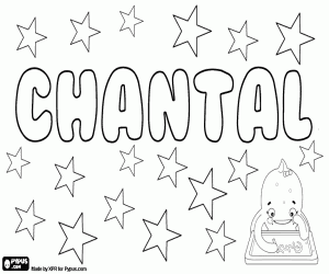 Chantal, name in many languages coloring page
