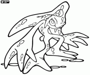Chaos from the video game Sonic coloring page