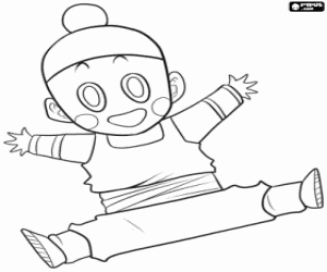 Chaozu, character from Dragon Ball coloring page