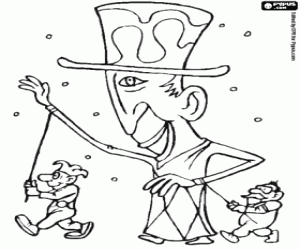 Character of the Carnival parade coloring page