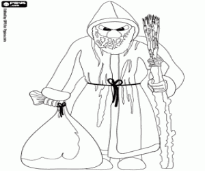 Character of Germanic folklore coloring page