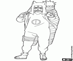 A character from Naruto, Kankuro coloring page