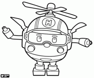 The character Robocopter Helly coloring page