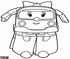 The character Robovan Amber coloring page