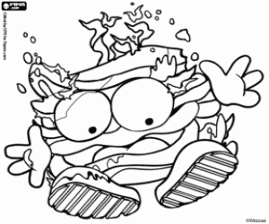 A character from TrashPack coloring page