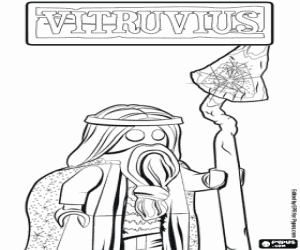 The character of Vitruvius coloring page