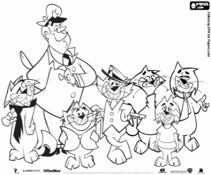 Characters of TopCat coloring page