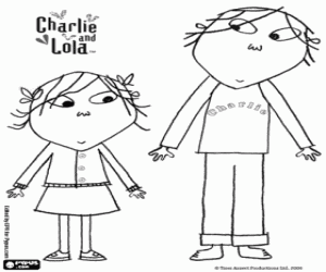 Charlie and Lola,the Sommer brothers coloring page