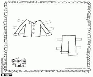 Charlie in pyjamas, dress up game coloring page