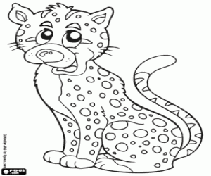 Cheetah coloring page