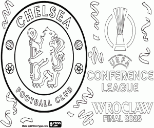 Chelsea, Conference League 2024-2025 coloring page