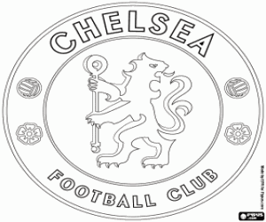 Chelsea FC logo coloring page