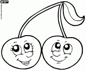 Cherries coloring page