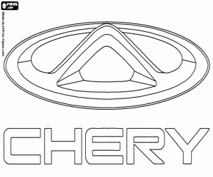 Chery Automobile logo coloring page