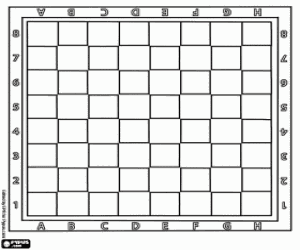 The chess board coloring page