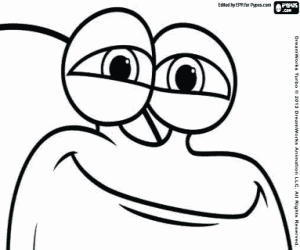 Chet's face, Turbo's brother coloring page