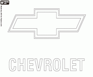 Chevrolet emblem coloring page