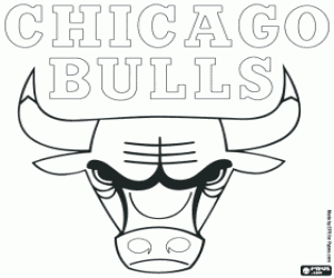 Chicago Bulls badge coloring page