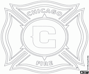 Chicago Fire logo coloring page