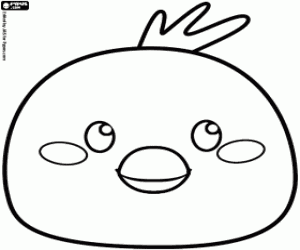 Chick mask coloring page