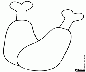 Chicken legs coloring page