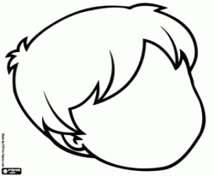 Child's face without facial features coloring page