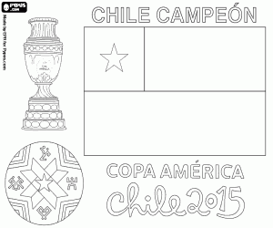 Chile, Copa America 2015 champion coloring page