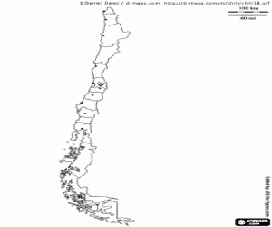 Chile map coloring page