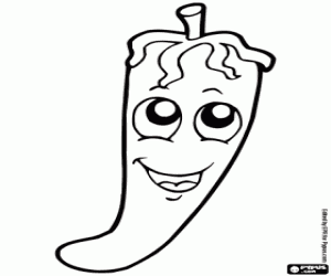 Chili pepper coloring page