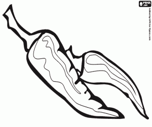 The chili peppers coloring page