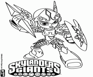 Chill Ice Lancer, Skylander coloring page