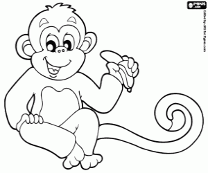 Chimpanzee coloring page