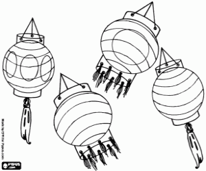 Chinese New Year, Lantern festival coloring page