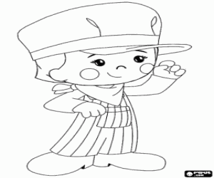 Chloe, a train machinist coloring page