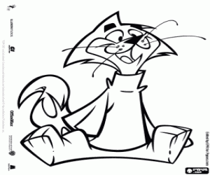 Choo-Choo, Top Cat and his gang coloring page