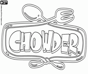 Chowder logo coloring page
