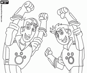 Chris Kratt and Martin Kratt coloring page