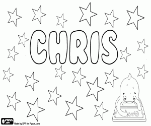 Chris, name of English origin coloring page