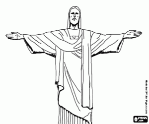 Christ of Corcovado, Rio de Janeiro coloring page