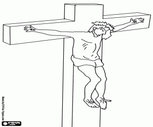 Christ crucified coloring page