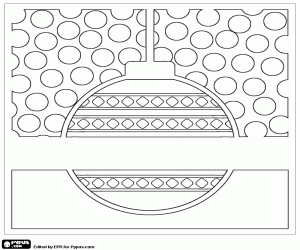 Christmas ball on a greeting card coloring page